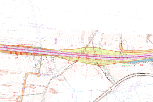 KOORDINAČNÍ SITUACE, 3.&nbsp;ČÁST (KM 20,3-21,9) | Dálnice D48 | MÚK Bělotín-Rybí, II. etapa